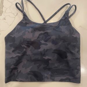 Crop tank top with built in sports bra